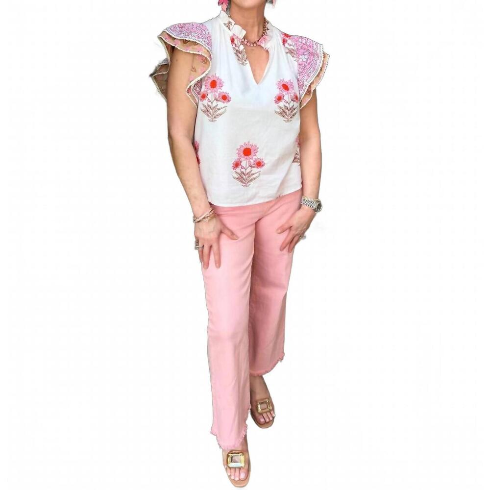 NEW THML dandelion darling blouse in floral